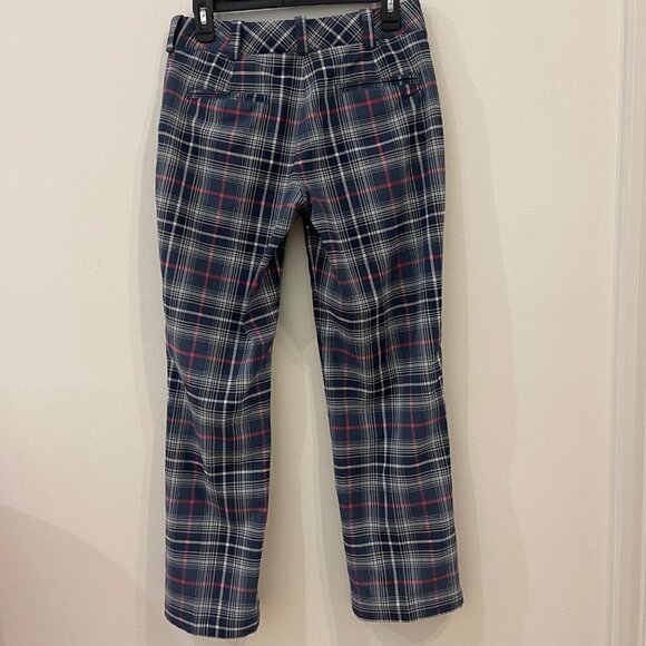 Nike Golf Tour Performance DRI-FIT Plaid Pants Size 4 Navy Pink White - Picture 2 of 9